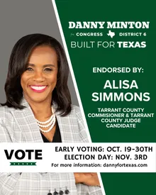 Alisa Simmons, Tarrant County Commissioner and candidate for Tarrant County Judge
