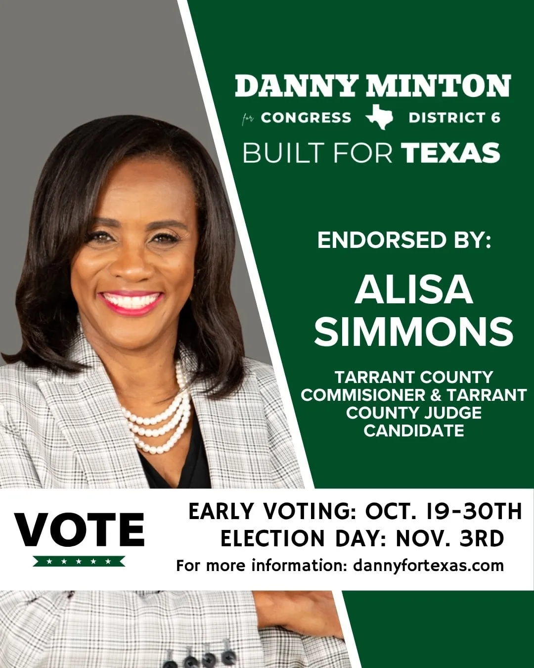Alisa Simmons, Tarrant County Commissioner and candidate for Tarrant County Judge